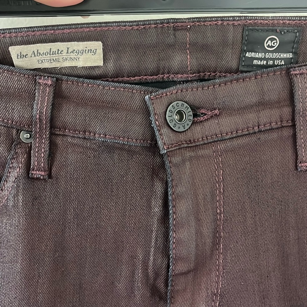 AG “the absolute legging” in oxblood size 31r